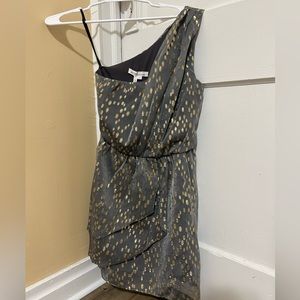 BCBG Gray & Gold Cocktail Dress